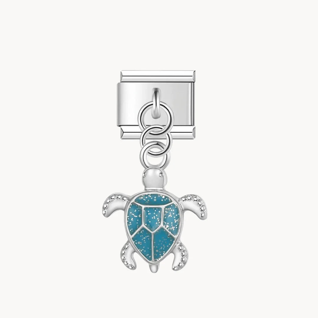 Pendentif tortue bleue - Italian Charms France