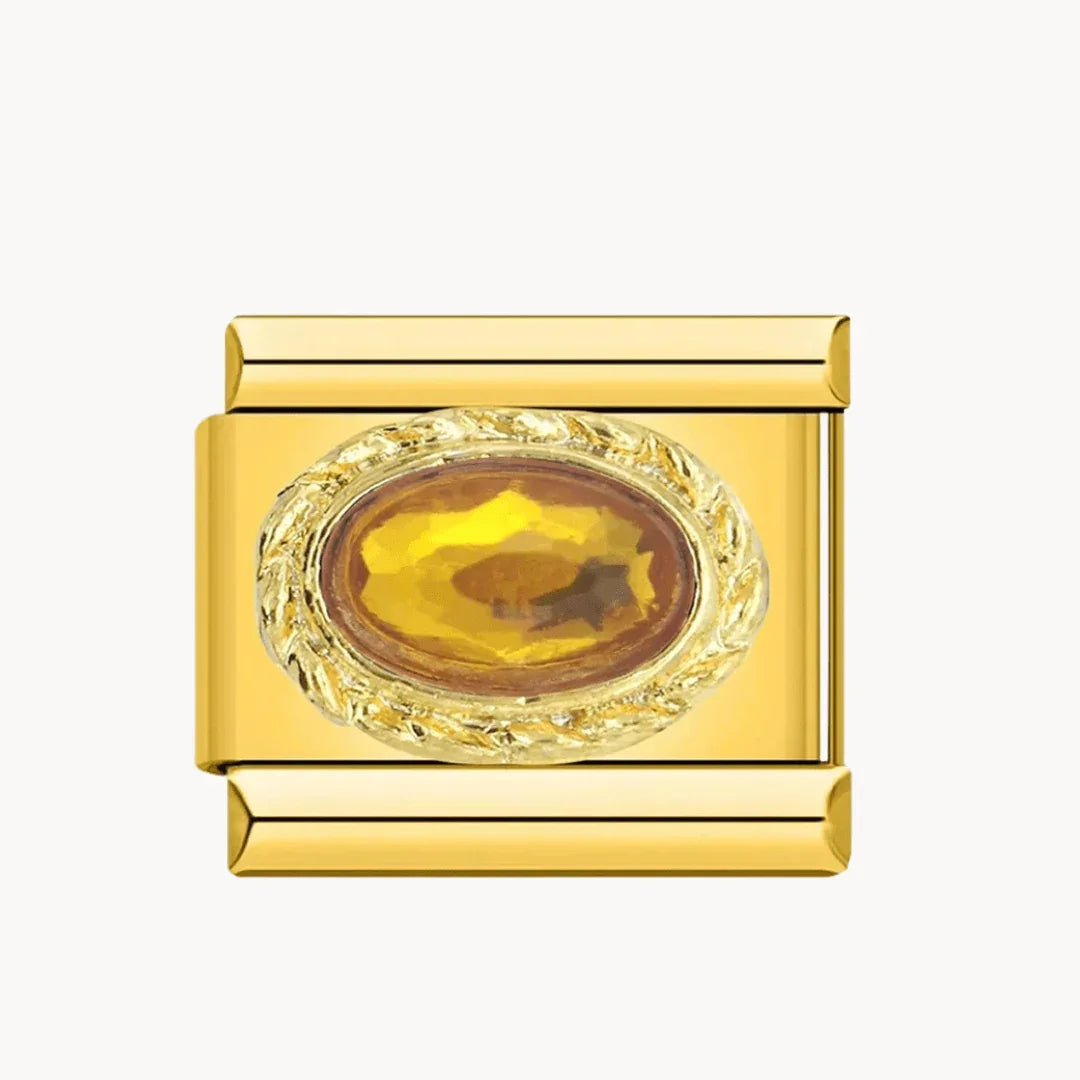 Pierre orange sur or - Italian Charms France