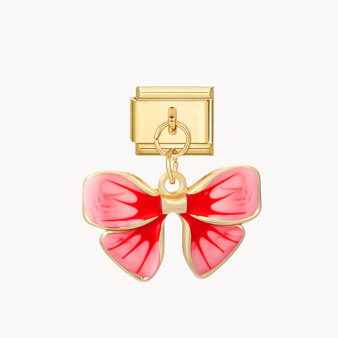 PENDENTIF NOEUD ROUGE