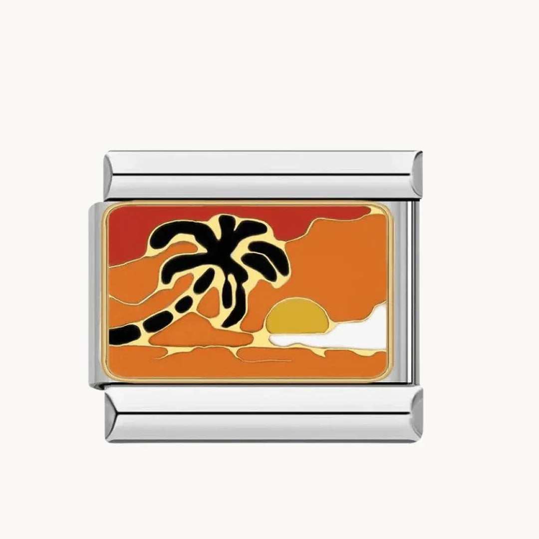 Palmier et coucher de soleil - Italian Charms France