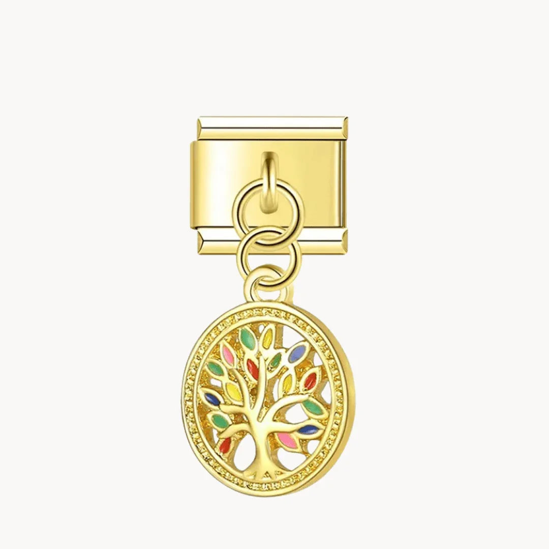 Pendentif arbre doré - Italian Charms France