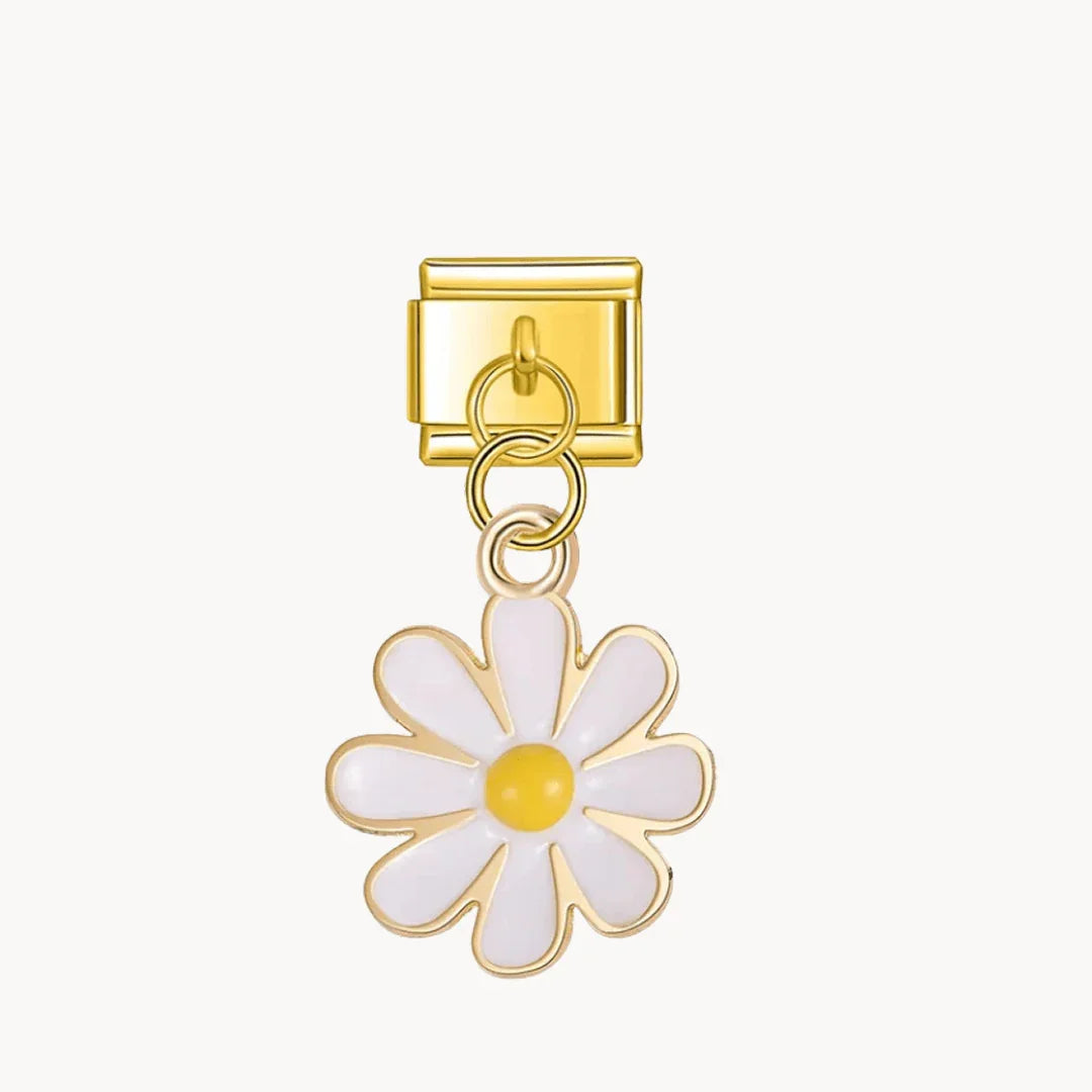 Pendentif fleur doré - Italian Charms France
