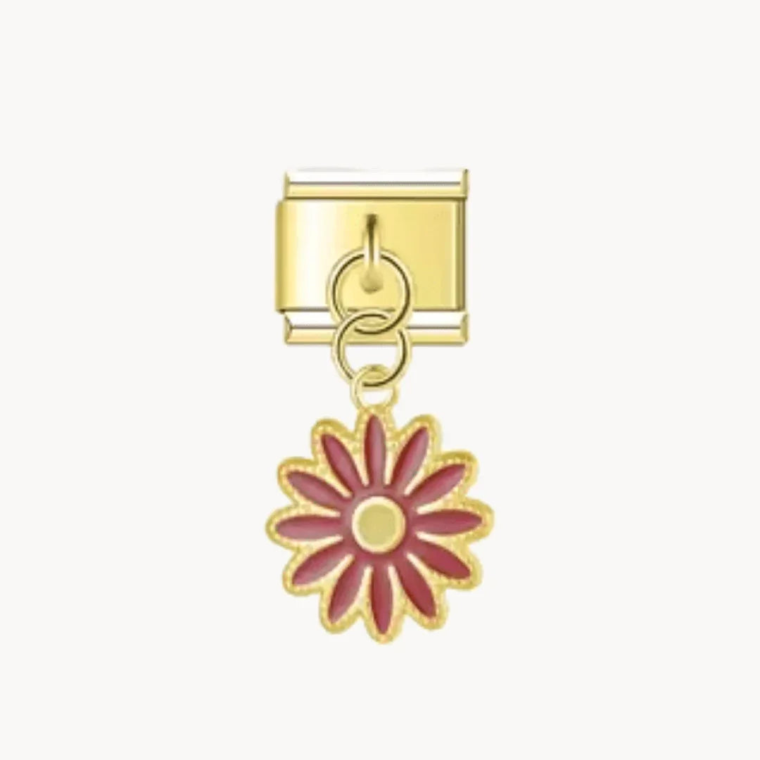 Pendentif Fleur dorée